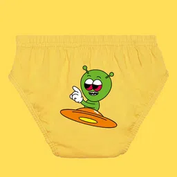 NUSYL Boys Pack Of 5 Space Raiders Printed Pure Cotton Basic Briefs NUBCBRFPO5.0074 image 4