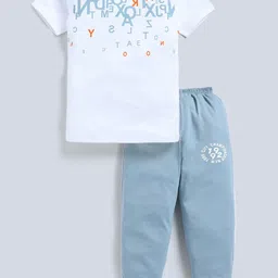 Todd N Teen Boys Printed Pure Cotton Round Neck T-shirt With Joggers-picture-32