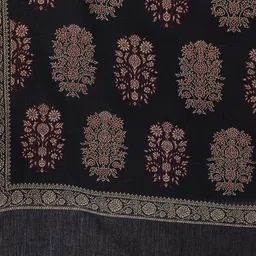 TILLAARI Floral Woven Design Shawl With Fringed Border image 3