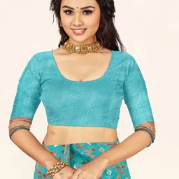 Suha Woven Design Zari Handloom Saree image 3