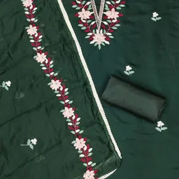 KALINI Embroidered Unstitched Dress Material image 4