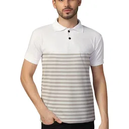 Blisstone Men Striped Polo Collar T-shirt-picture-19