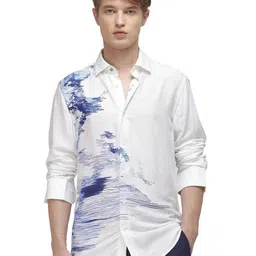 RARE RABBIT Men Comfort Opaque Printed Casual Shirt-picture-36