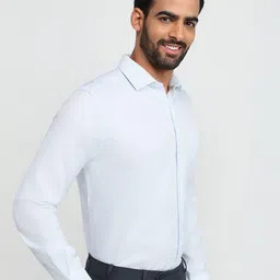 Park Avenue Regular Fit Self Design Long Sleeves Cotton Formal Shirt image 3