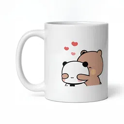 Mr UVD White & Brown Animal Printed Ceramic Glossy Mug-picture-21