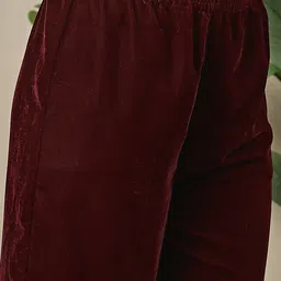 Stylum Women Ethnic Motifs Embroidered Thread Work Velvet Anarkali Kurta Set & Dupatta image 2