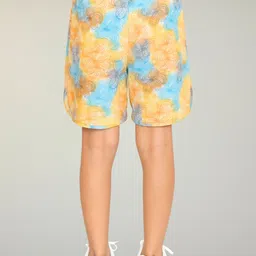 TotzTouch Girls Pack Of 3 Floral Printed Mid-Rise Regular Fit Shorts image 5