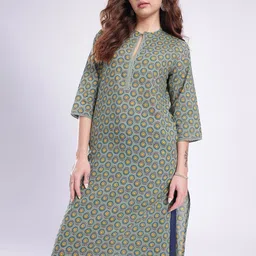 fusion by glitchez Floral Printed Kurta-picture-20