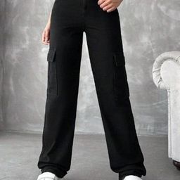 BROADSTAR Women Smart High-Rise Stretchable Cargo Style Jeans-picture-40