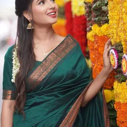 YAMUNE Woven Design Zari Pure Silk Handloom Banarasi Saree-picture-17