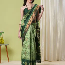 KAYOMMI Women Warli Woven Design Zari Banarasi Saree-picture-28