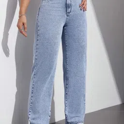 VK FASHION Women Jean Relaxed Fit High-Rise Light Fade Stretchable Jeans-image-27