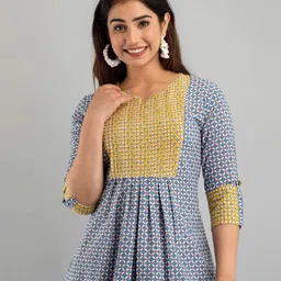 Rangun Floral Print Three-Quarter Sleeves Top-picture-33