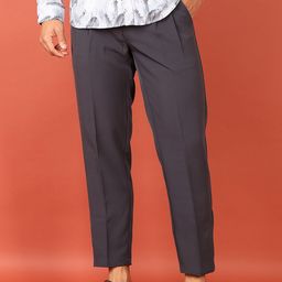 V-Mart Men Regular Fit Pleated Cotton Trousers-picture-29