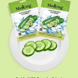 MasKing Set Of 3 Cucumber Beauty Facial Sheet Mask For Skin Hydration - 1-Pcs Each image 2