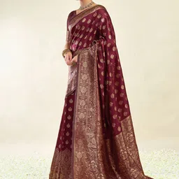 KALINI Woven Design Zari Banarasi Saree image 2