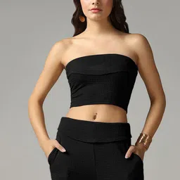 Selvia Strapless Neck Top With Trouser Co-Ords image 5