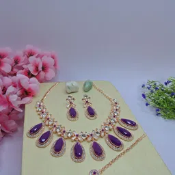 VATSALYA creation Women Purple Necklace and Chains-picture-30