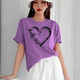 Kasendra Graphic Round Neck Printed Polyester T-shirt-picture-36