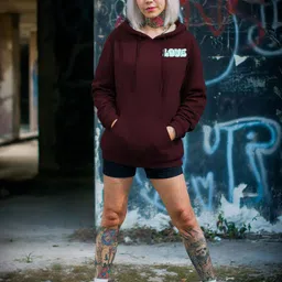 TOGS & TERRE Women Printed Hooded Sweatshirt image 4