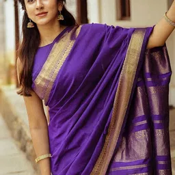 Moda Rapido Woven Design Zari Silk Blend Handloom Banarasi Saree image 2