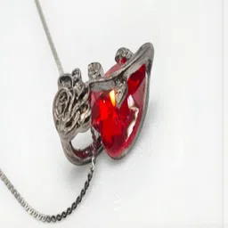 SAPRAA TRENDS Stainless Steel Artificial Stones Studded Heart Shaped Pendant & Chain image 5