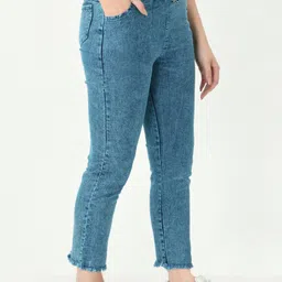 neunk Women Regular Mid Rise Dark Blue Jeans-picture-25