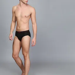 HRX by Hrithik Roshan Pack Of 2 Pure Cotton Basic Briefs HRX_BRF_002_BLK/BLK/_2PC-BLACK image 2