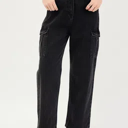 ELLE Women Regular Fit High-Rise Low Distress Jeans-image-63