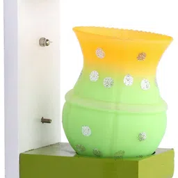 1ST TIME Green & Green Colourblocked Wood Abstract Shaped Shaped Wall Lamp-picture-31