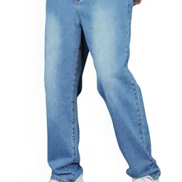 THE BEETEL HOUSE Men Baggy Mid-Rise Light Fade Stretchable Jeans-picture-17