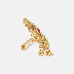 Anouk Women Brass Kundan Finger Ring image 3