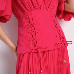 JC Collection Women Bishop Sleeve Maxi Dress image 2