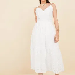 Styli Strappy Self Design A-Line Midi Dress-picture-13