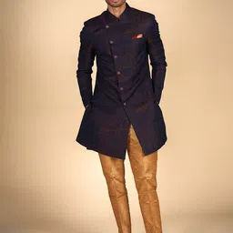 Dulha Ghar Men Printed Sherwani Set-image-9