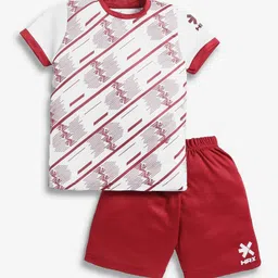 HRX by Hrithik Roshan Boys Printed T-shirt with Shorts image 4