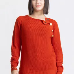 SHAYE Women Ribbed Woollen Pullover-image-54