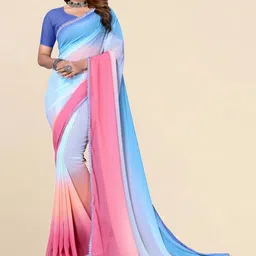 DIVASTRI Tie and Dye Pure Georgette Designer Saree-picture-30