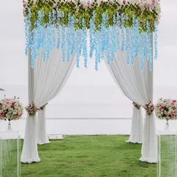 Nutts Turquoise Blue 6 Pieces Hanging Orchid Artificial Flowers image 2