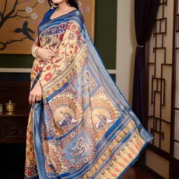 PAMPER YOURSELF Ethnic Motifs Handloom Saree image 4