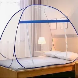 khushi enterprises 2 Mosquito Net Combo | King Bed & Baby Sleeping Net | Portable Polyester Polyester Washable Kids Mosquito Net image 5