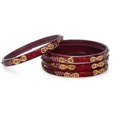 SOMIL Set Of 16 Artificial Stone Studded Bangles-picture-38