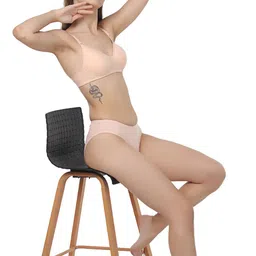 Liigne Pack Of 4 Everyday Non Padded Bra Pure Cotton Lingerie Set image 2