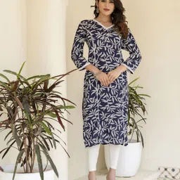 DRESSAR Women Abstract Printed Asymmetric Kurta image 1