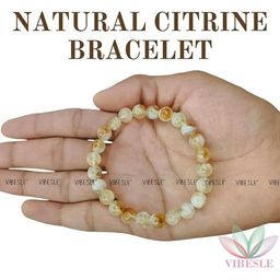 VIBESLE Unisex Citrine Crystal Elasticated Bracelet-picture-20