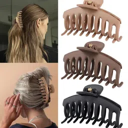 HANDBAG COLLECTION Women Set of 6 Rectangular Shape Claw Clip image 3