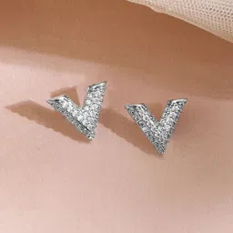 Rubans Rhodium-Plated Cubic Zirconia Studded Jewellery Set image 3