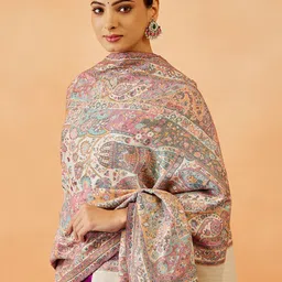 Pashmoda Women Paisley Woven Design Shawl-picture-22