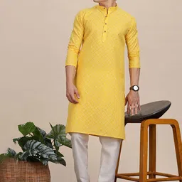 Anouk Men Geometric Kurta image 5