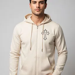 ADRO Men Printed Hooded Sweatshirt image 1